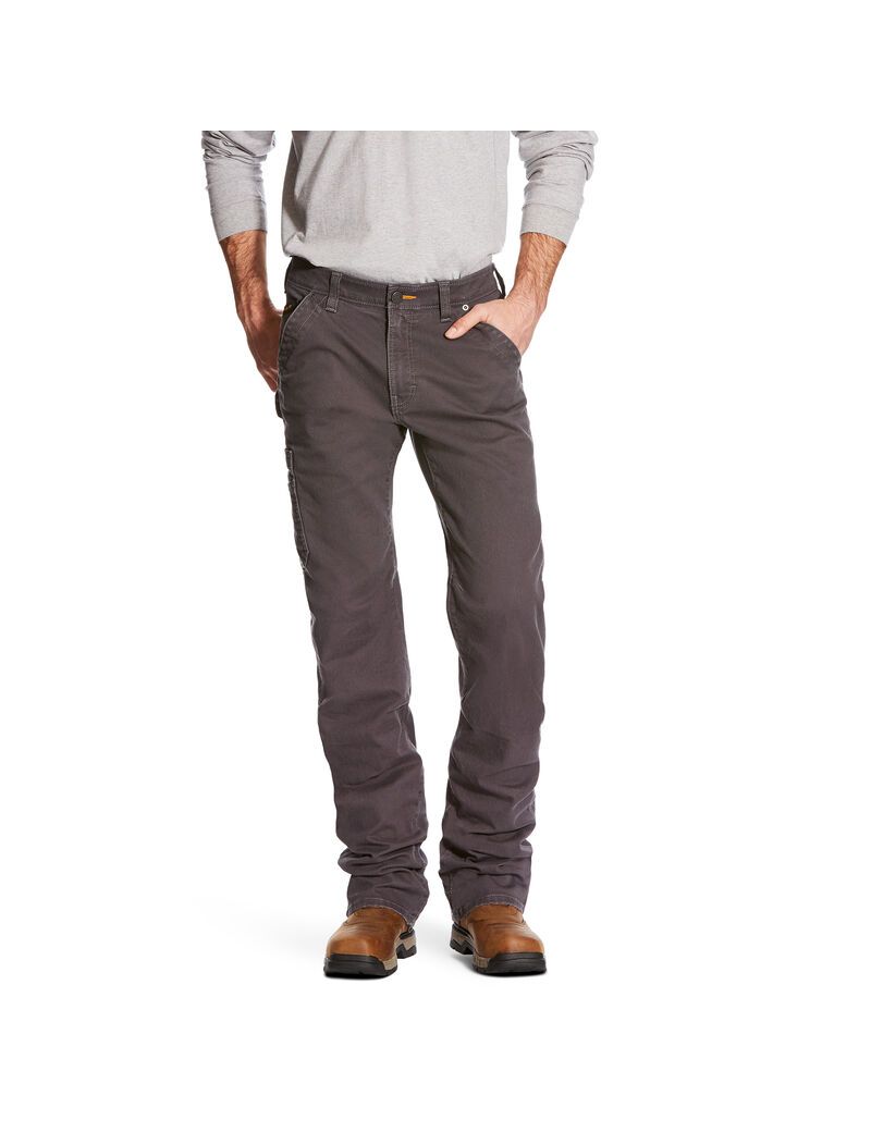 Pantalon Ariat Rebar M4 Relaxed DuraStretch Washed Twill Dungaree Boot Cut Grise | XPS-5047373