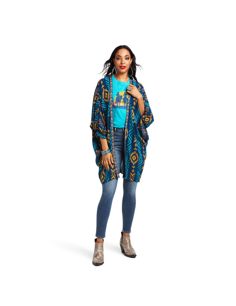 Hauts Ariat Ella Kimono Wrap Multicolore | KBB-3453367