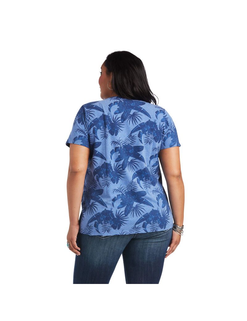 Hauts Ariat REAL Island Tee Grise | EZQ-9584059