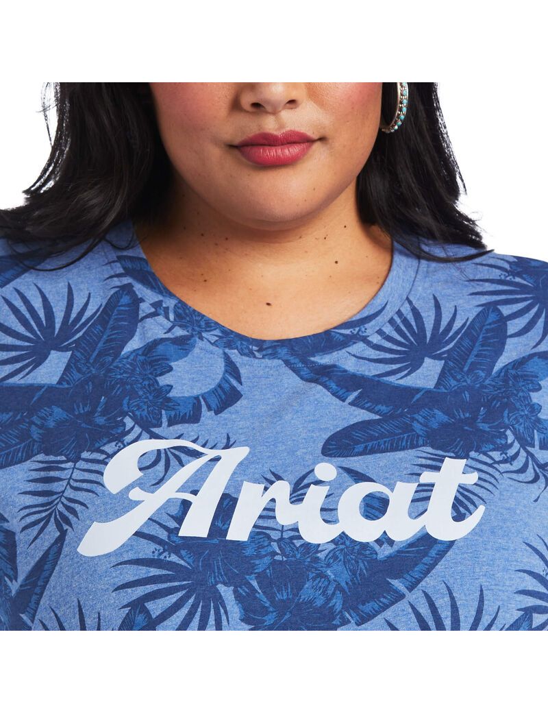 Hauts Ariat REAL Island Tee Grise | EZQ-9584059