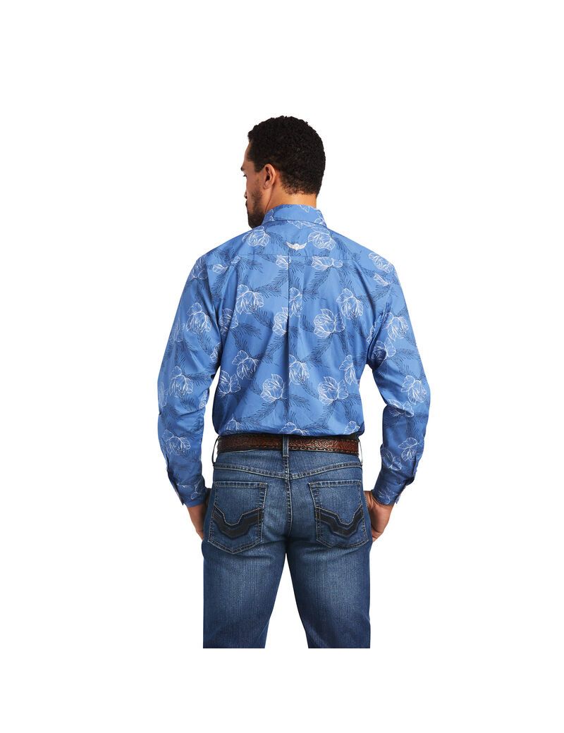 Chemises De Costume Ariat Relentless Headway Stretch Classiche Fit Bleu | BVC-2598414