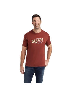 T Shirts Ariat Rope Oval Rouge | HMF-3657515