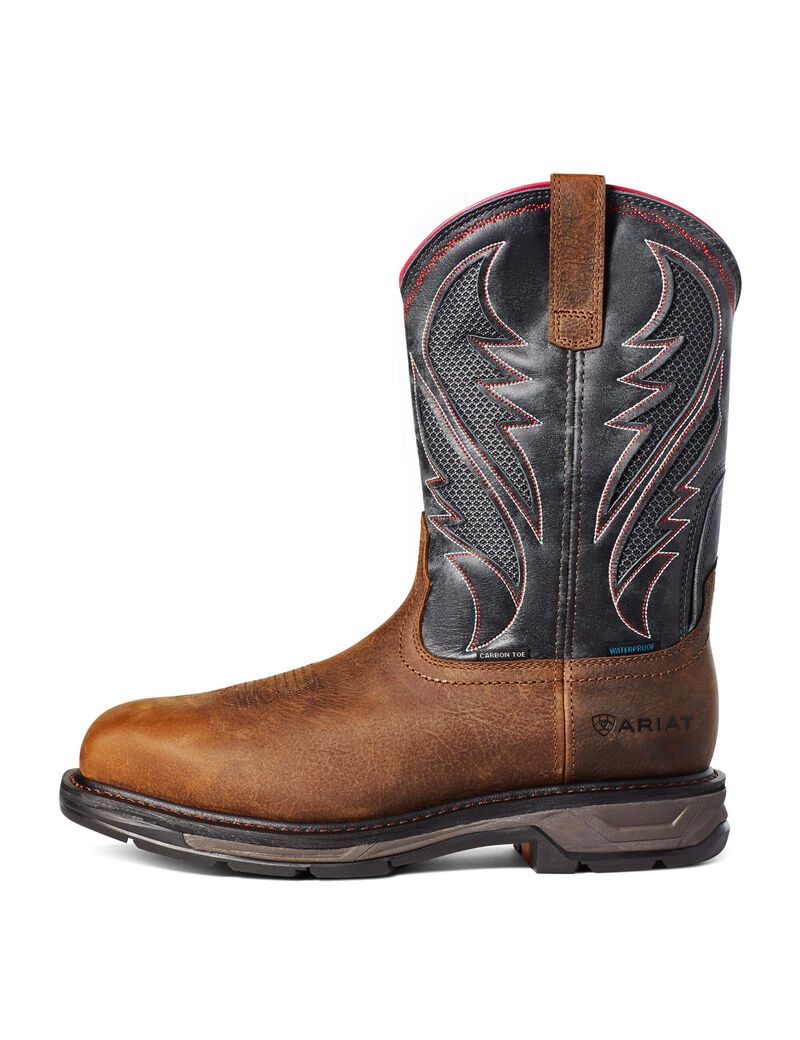 Bottes Imperméables Ariat WorkHog XT VentTEK Carbon Embout Travail Marron | KDI-6160216