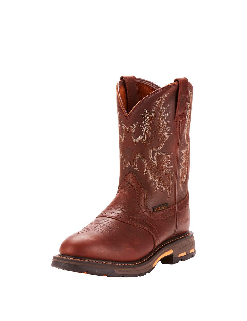 Bottes de Travail Ariat Workhog Pull-on Cuivre Foncé | PCP-9228876