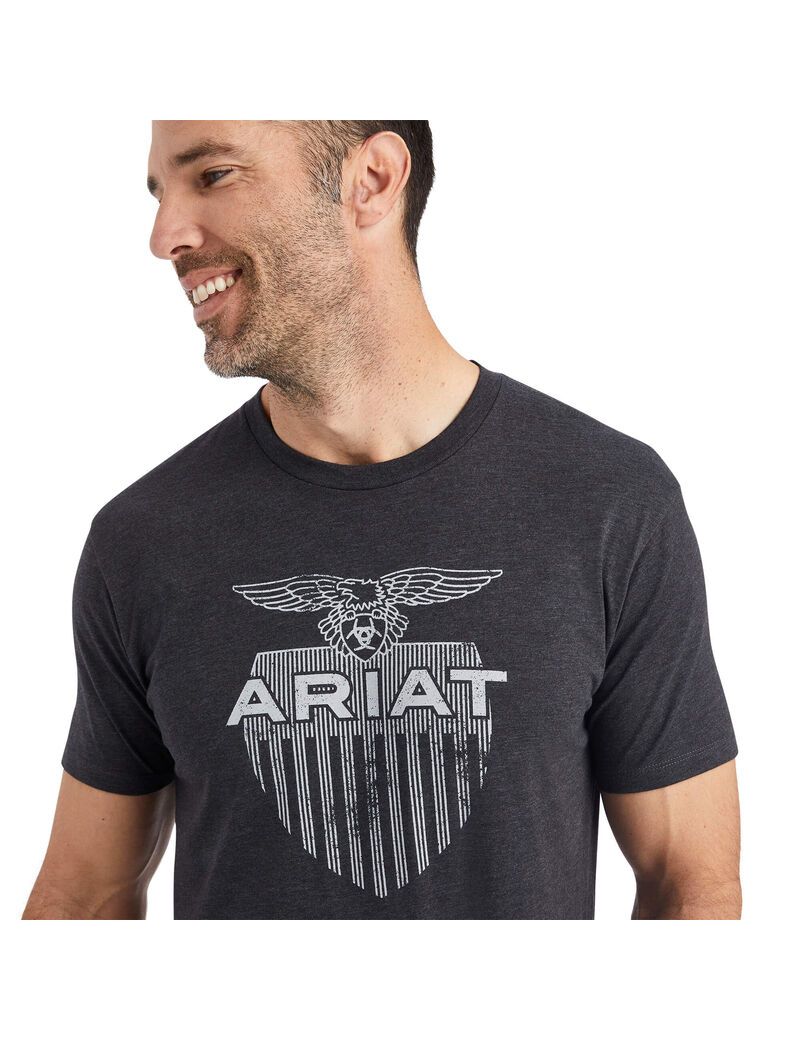 T Shirts Ariat Diamond Shield Grise | TRE-5479936