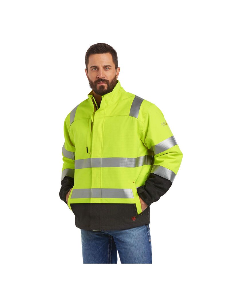 Vestes Ariat FR Hi-Vis Imperméables Insulated Jaune | DOF-8303005