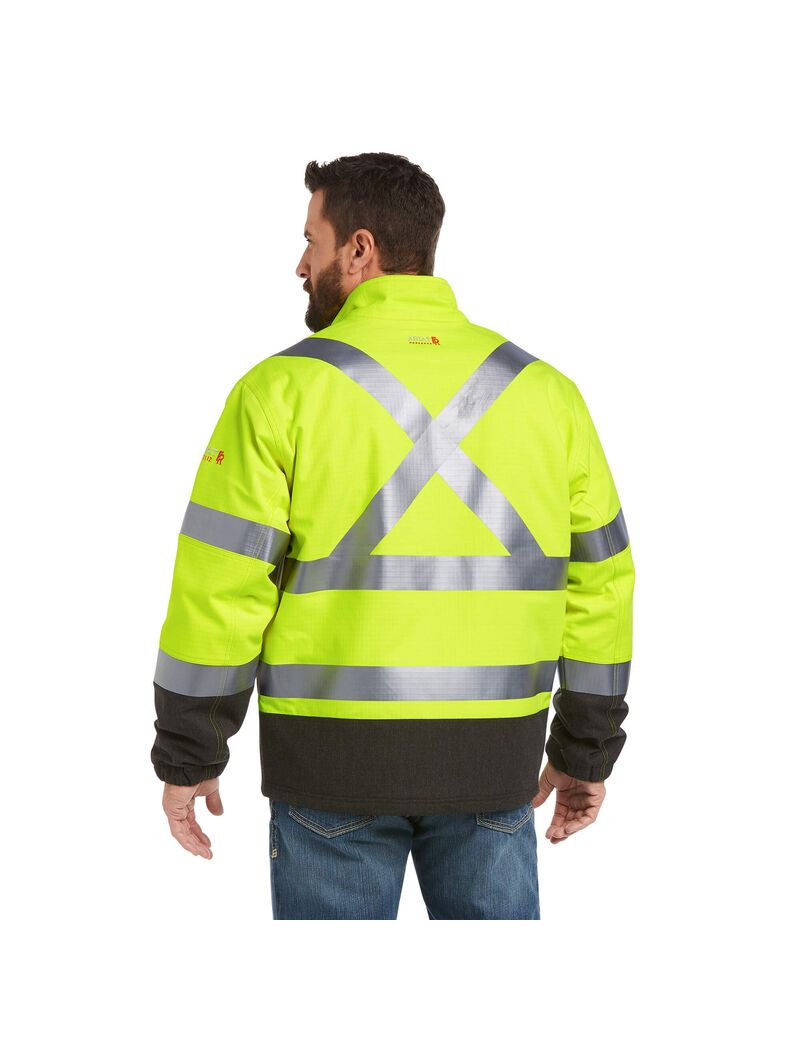 Vestes Ariat FR Hi-Vis Imperméables Insulated Jaune | DOF-8303005