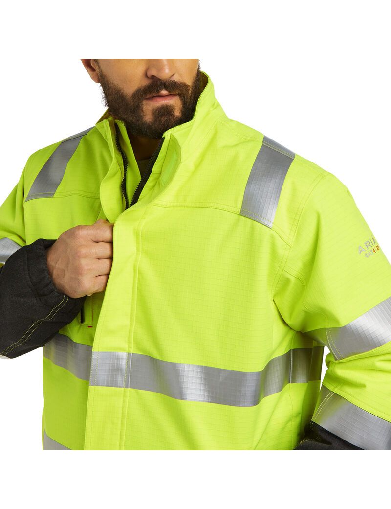 Vestes Ariat FR Hi-Vis Imperméables Insulated Jaune | DOF-8303005