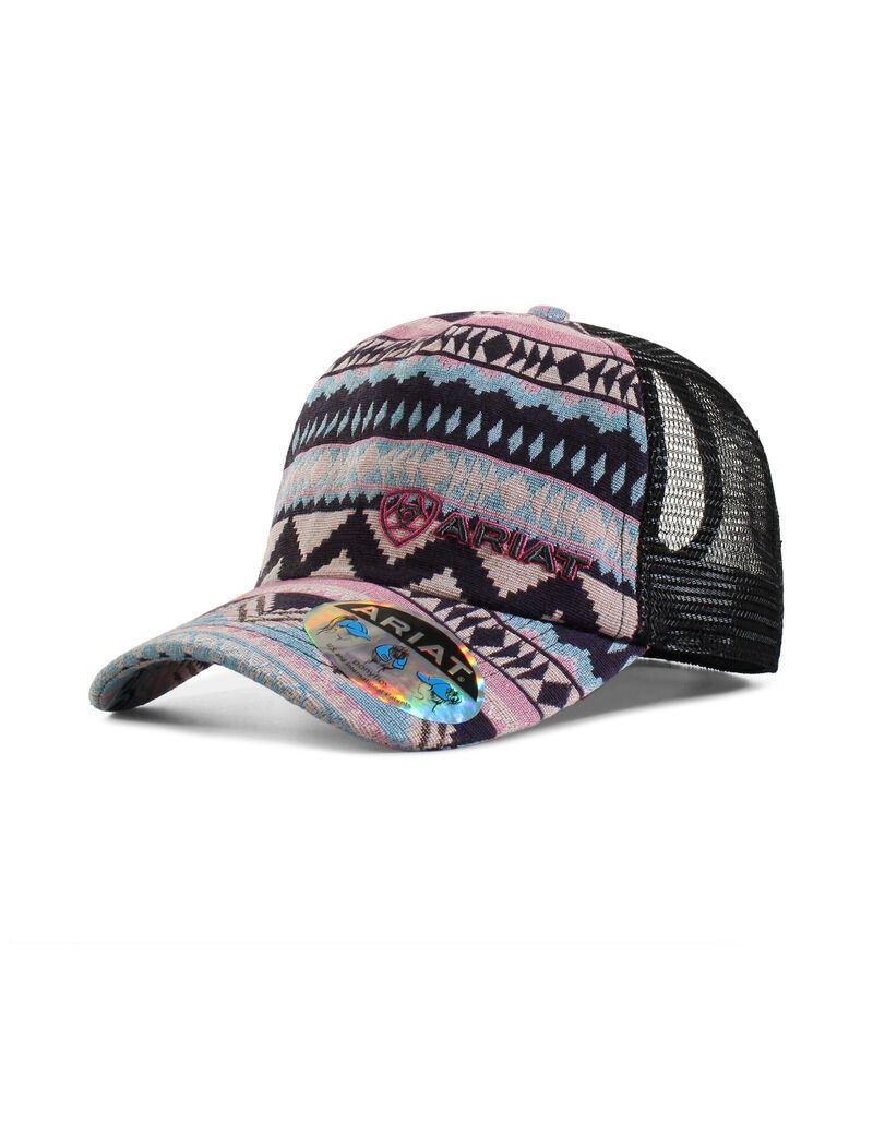 Casquettes Ariat Zigzag stripe print Rose | BJO-7686507