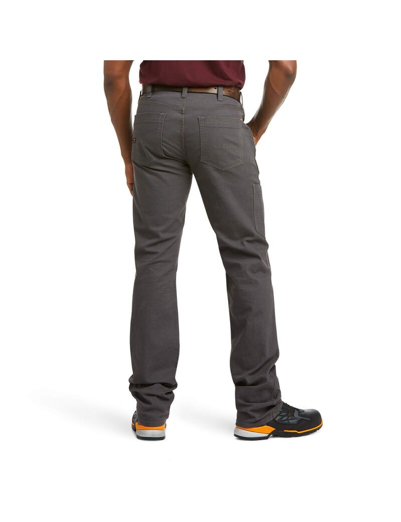 Pantalon Ariat Rebar M4 Low Rise DuraStretch Made Tough Stackable Droit Leg Grise | JNJ-8467094