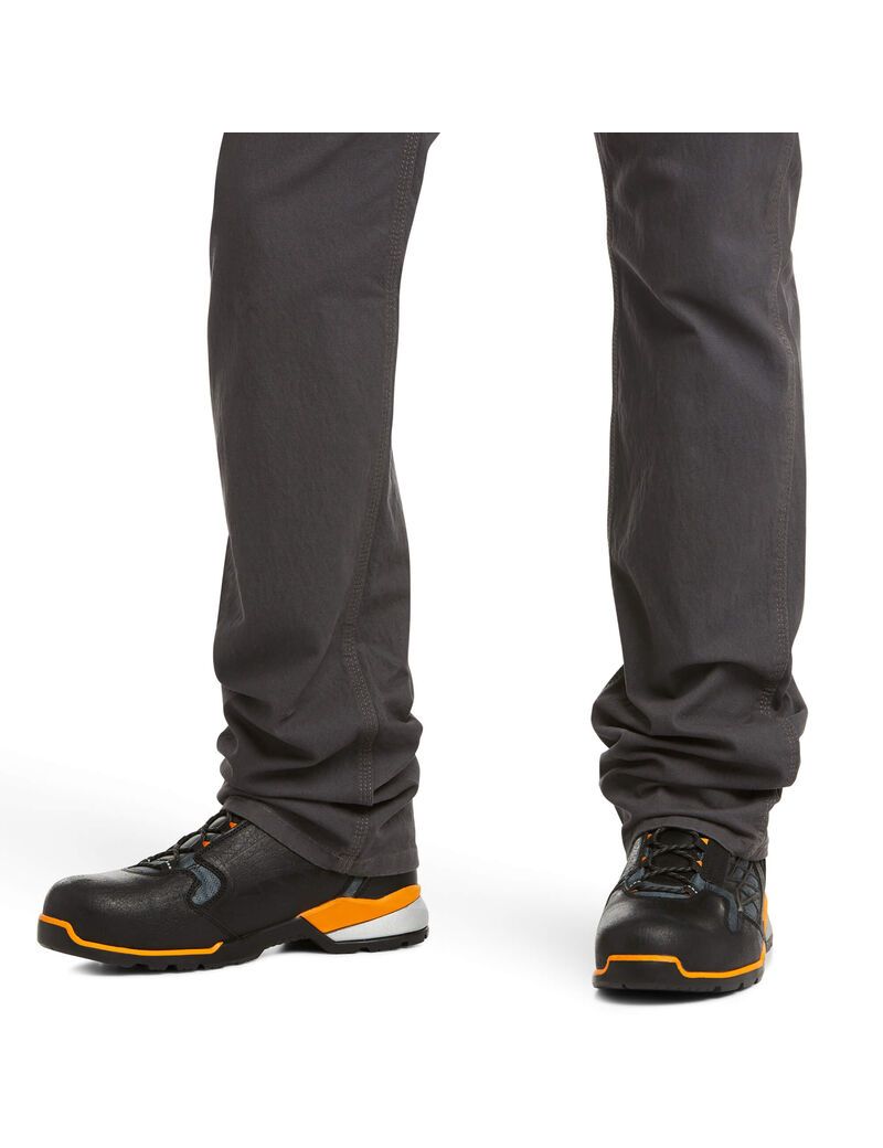 Pantalon Ariat Rebar M4 Low Rise DuraStretch Made Tough Stackable Droit Leg Grise | JNJ-8467094