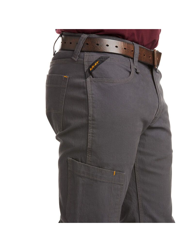 Pantalon Ariat Rebar M4 Low Rise DuraStretch Made Tough Stackable Droit Leg Grise | JNJ-8467094