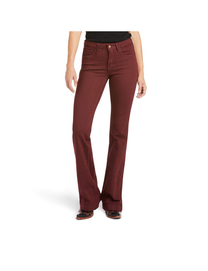 Jean Ariat Slim Trouser Ella Larges Leg Rose | ROR-3971541