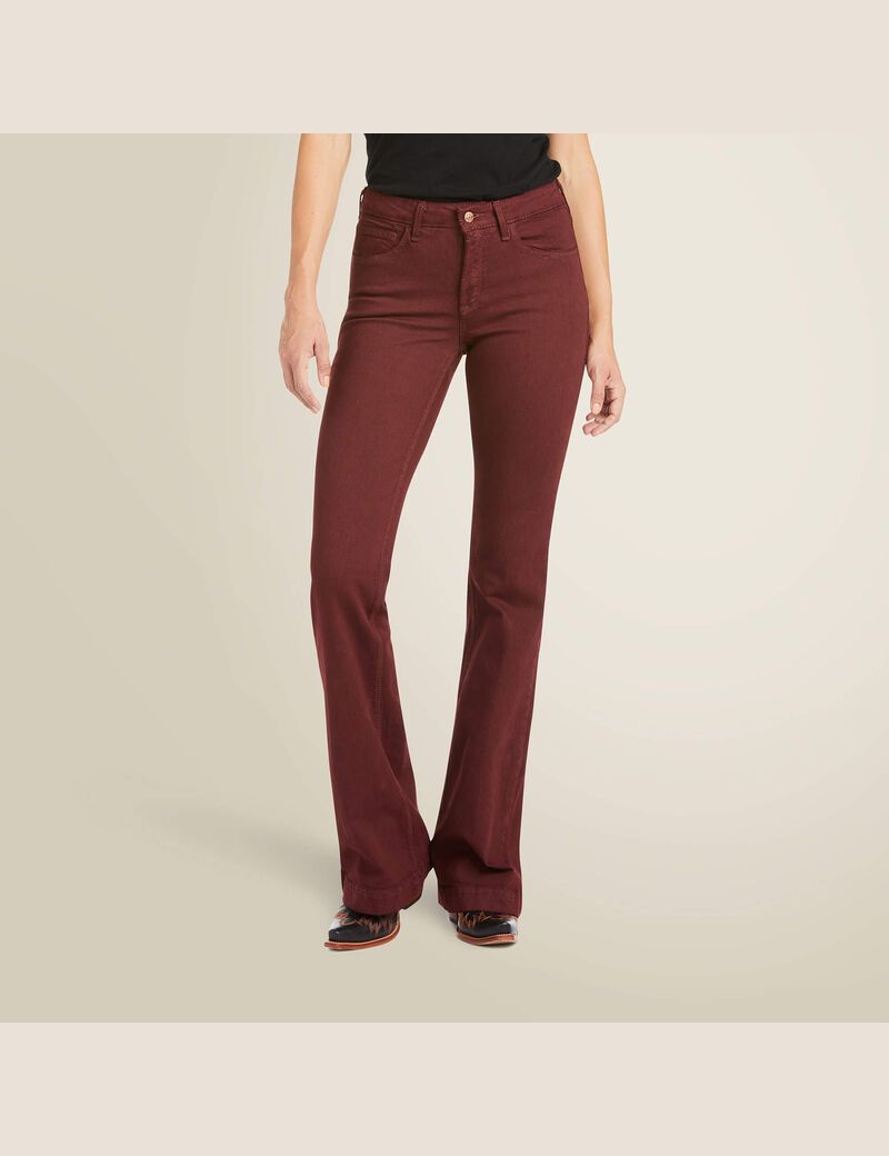 Jean Ariat Slim Trouser Ella Larges Leg Rose | ROR-3971541