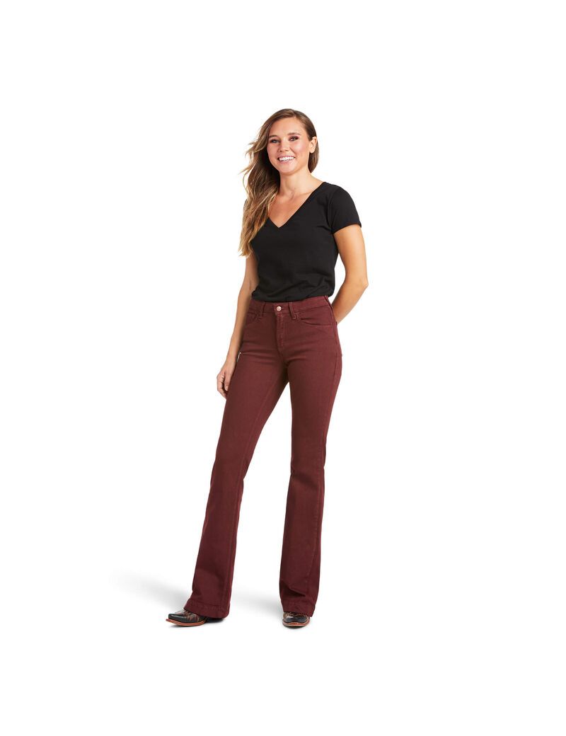 Jean Ariat Slim Trouser Ella Larges Leg Rose | ROR-3971541