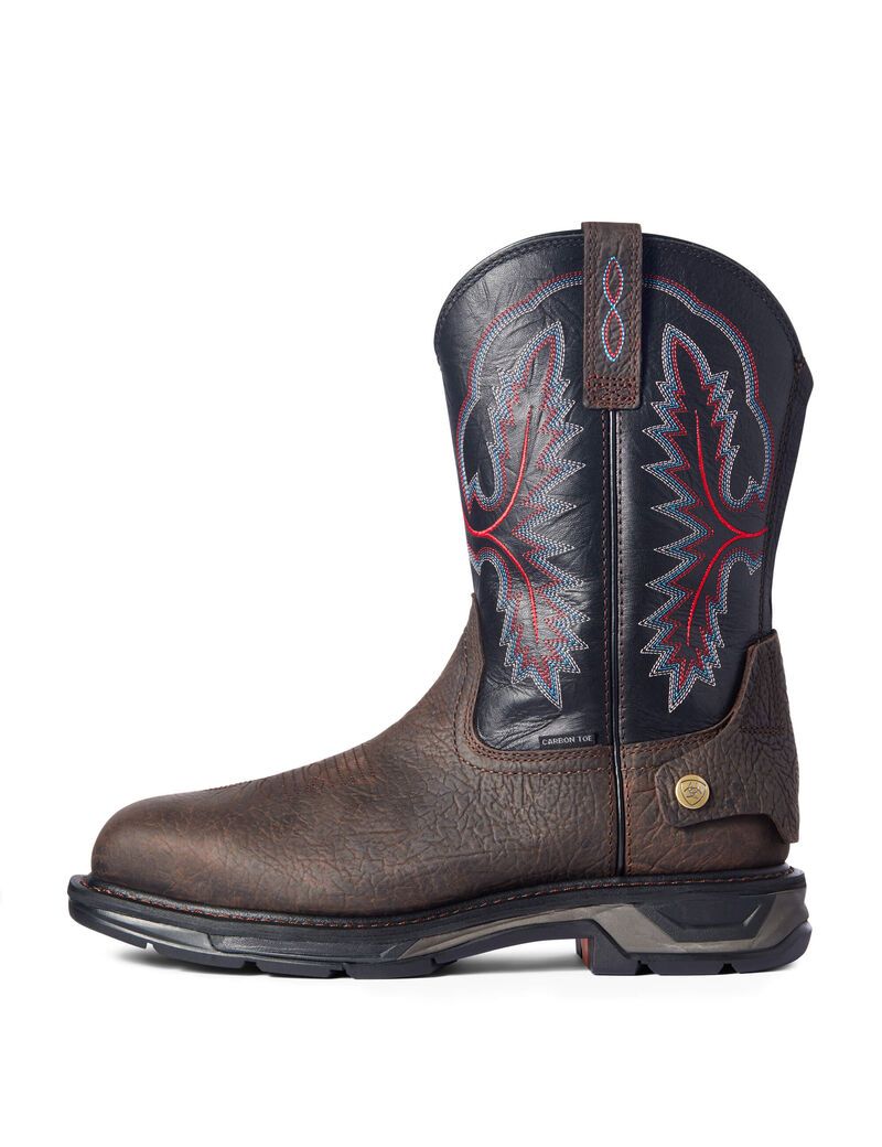 Bottes de Travail Ariat WorkHog XT EZ Zip Carbon Embout Marron | APH-9851816