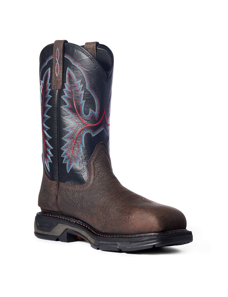 Bottes de Travail Ariat WorkHog XT EZ Zip Carbon Embout Marron | APH-9851816