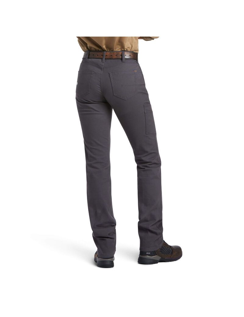 Pantalon Ariat Rebar DuraStretch Made Tough Droit Leg Grise | DNL-6412941