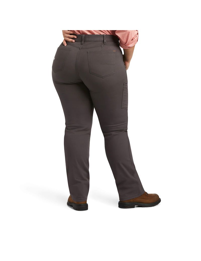 Pantalon Ariat Rebar DuraStretch Made Tough Droit Leg Grise | DNL-6412941