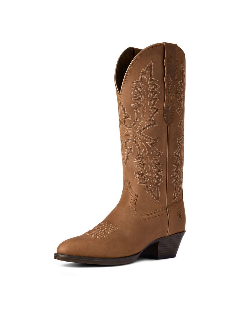 Bottes Western Ariat Heritage Elastic Larges Calf Marron | NRE-5503852