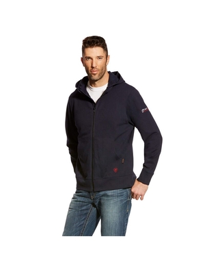 Sweat à Capuche Ariat FR DuraStretch Full Zip Bleu Marine | JGZ-4009854