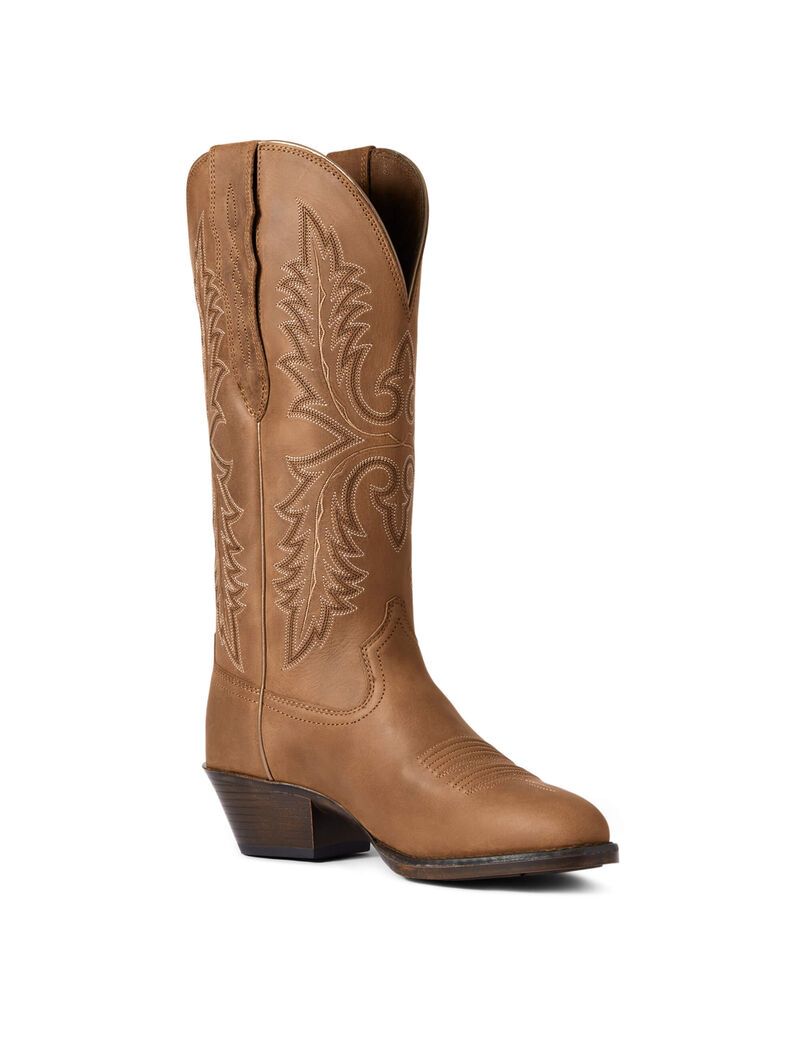 Bottes Western Ariat Heritage Elastic Larges Calf Marron | NRE-5503852