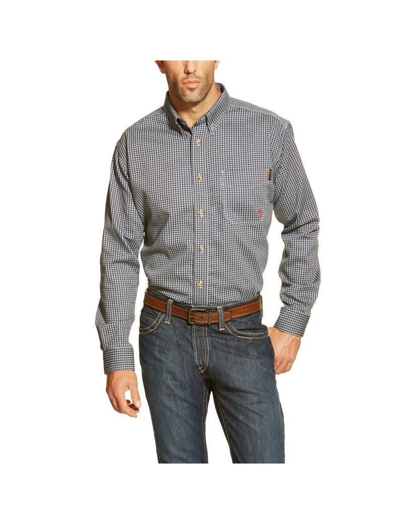 Chemises De Costume Ariat FR Basic Travail Bleu Multicolore | BMF-7804882