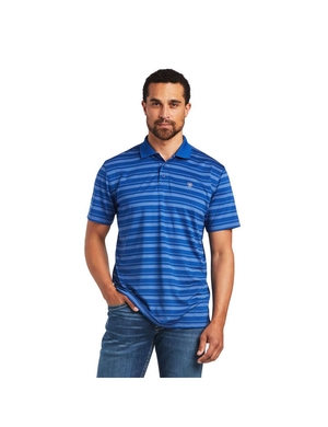 Polos Ariat Ombre Stripe Ftd Bleu | DQS-9583397