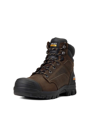 Bottes de Travail Ariat Treadfast 6' Imperméables Steel Embout Marron Foncé | MKA-6477647