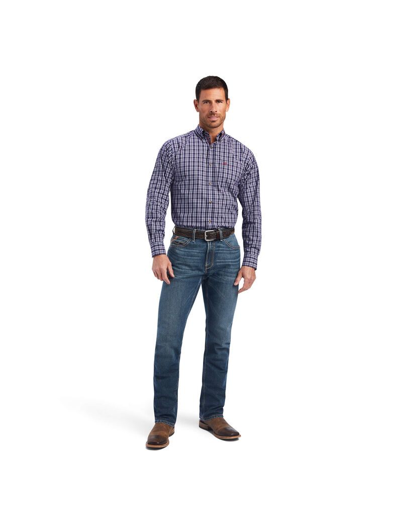 Chemises De Costume Ariat Pro Series Noell Fitted Bleu | XSA-4950410