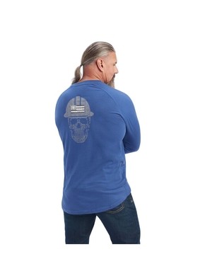 Vêtements De Travail Ariat Rebar Coton Strong Roughneck Graphique T Shirts Bleu | SGN-4800291