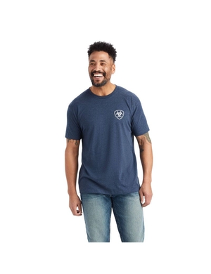 T Shirts Ariat Lucky Horseshoe Bleu Marine | JGE-8571711