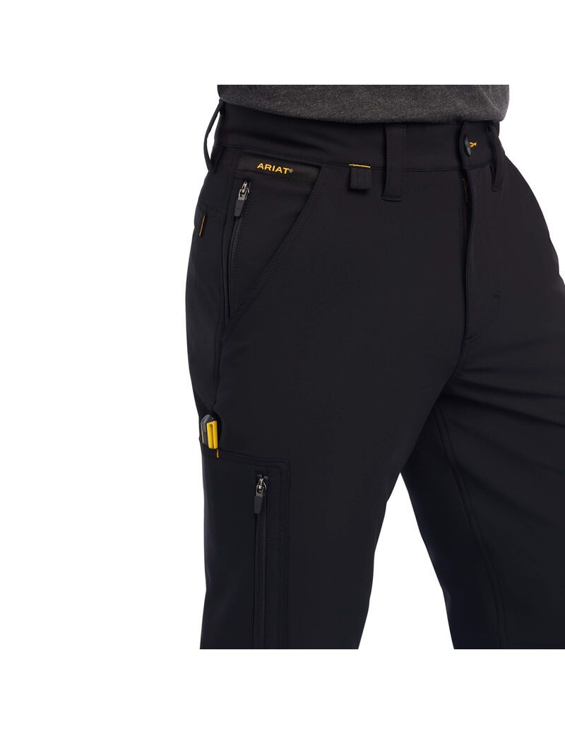 Pantalon Ariat Rebar M5 Droit DuraStretch DriTEK Softshell Droit Noir | TMV-2475904