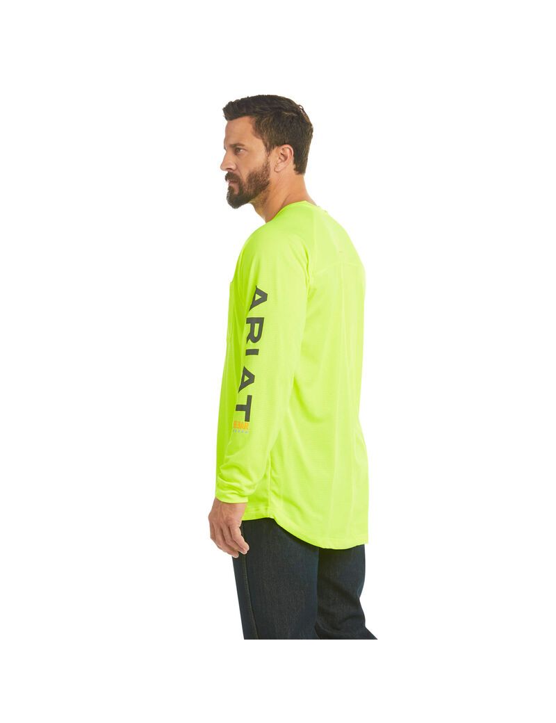 Vêtements De Travail Ariat Rebar Heat Fighter T Shirts Vert Clair | EMT-7765611