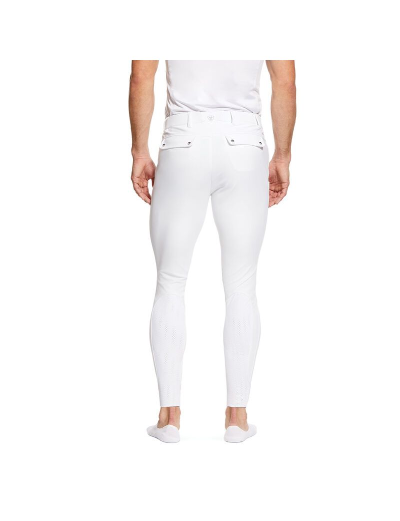 Pantalon Ariat Tri Factor Grip Knee Patch Breech Blanche | KGY-4054478