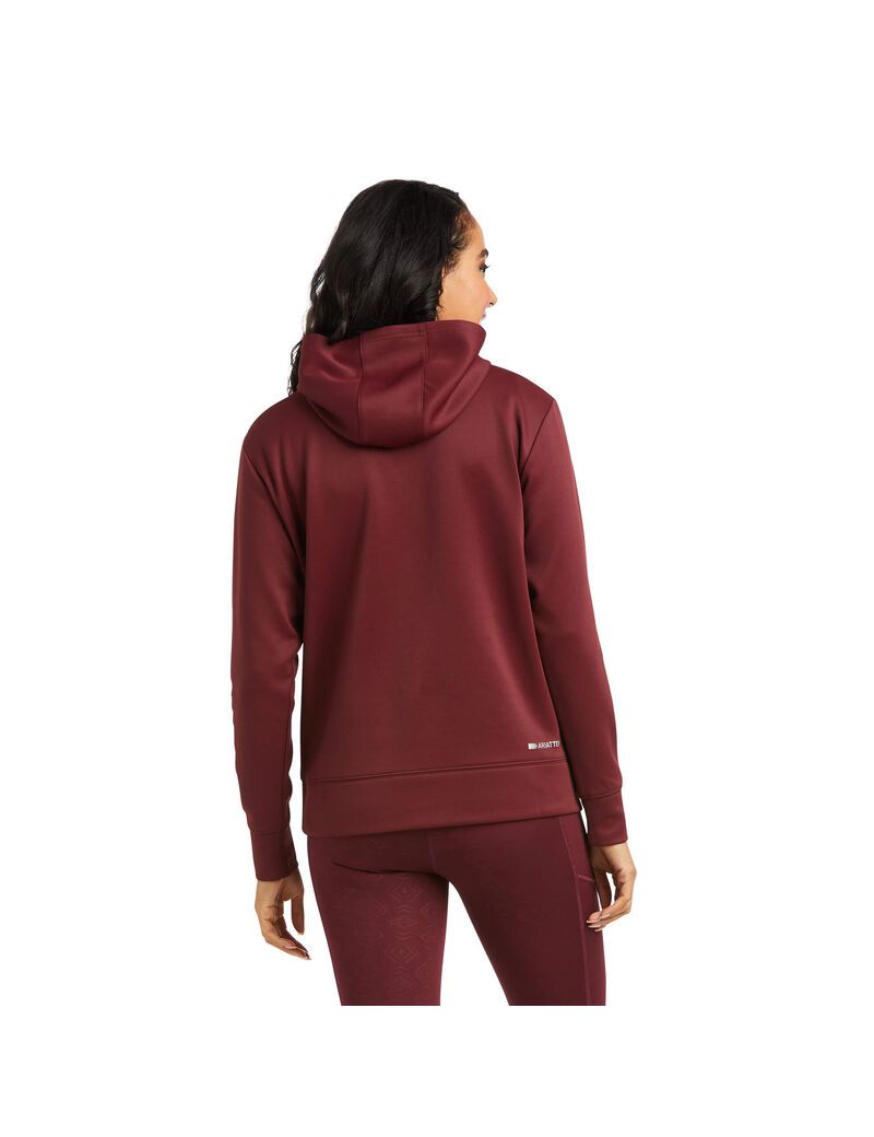 Sweat à Capuche Ariat Logo Tek Bordeaux | EKH-1425796