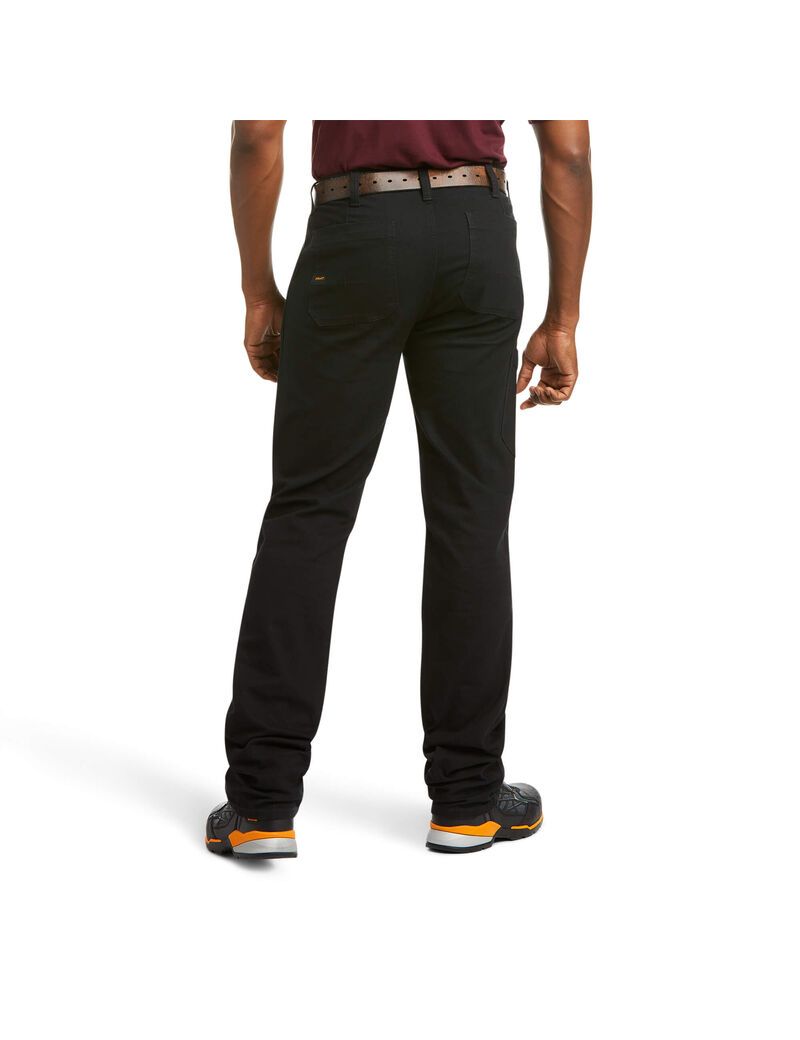 Pantalon Ariat Rebar M4 Low Rise DuraStretch Made Tough Double Front Stackable Droit Leg Noir | LNC-8897594