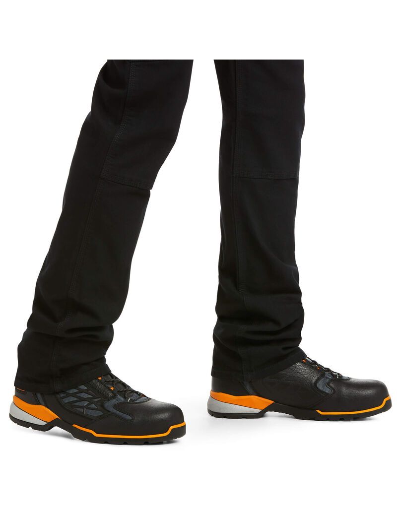 Pantalon Ariat Rebar M4 Low Rise DuraStretch Made Tough Double Front Stackable Droit Leg Noir | LNC-8897594