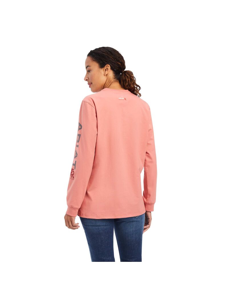 Chemises Ariat FR Stretch Logo Rose | AOC-5281684