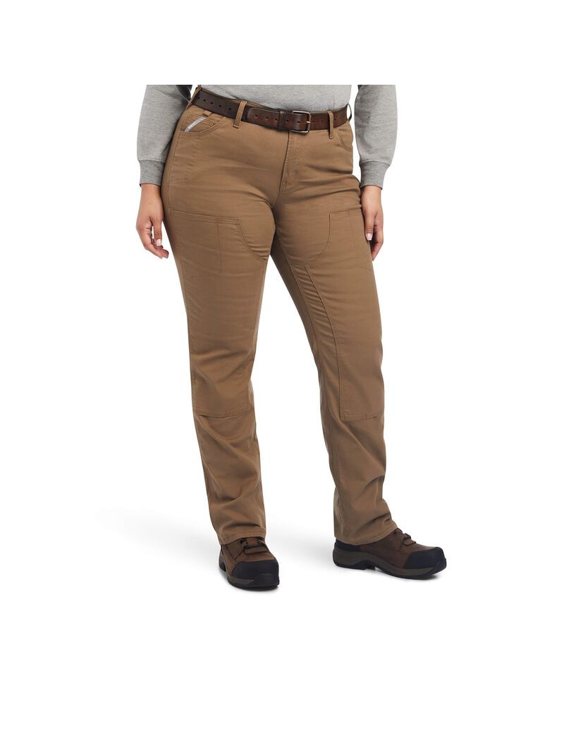 Vêtements De Travail Ariat Rebar DuraStretch Made Tough Double Front Pants Kaki | GUU-1551009