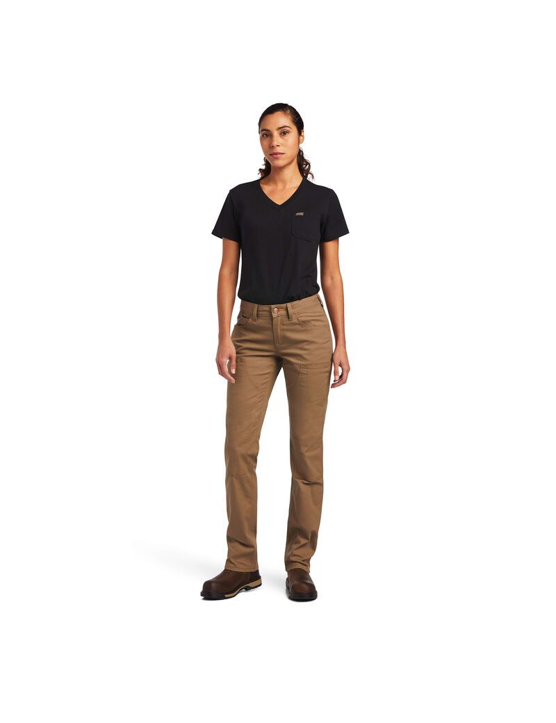 Vêtements De Travail Ariat Rebar DuraStretch Made Tough Double Front Pants Kaki | GUU-1551009