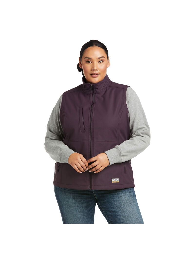 Vêtements De Travail Ariat Rebar Stretch Tela Softshell Vest Violette | MDB-1516543