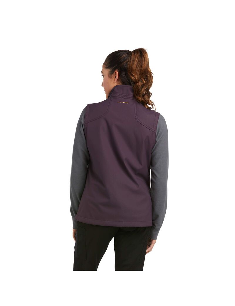 Vêtements De Travail Ariat Rebar Stretch Tela Softshell Vest Violette | MDB-1516543