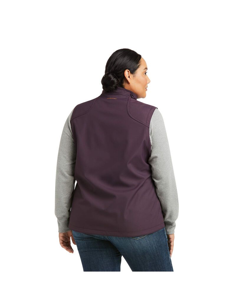 Vêtements De Travail Ariat Rebar Stretch Tela Softshell Vest Violette | MDB-1516543