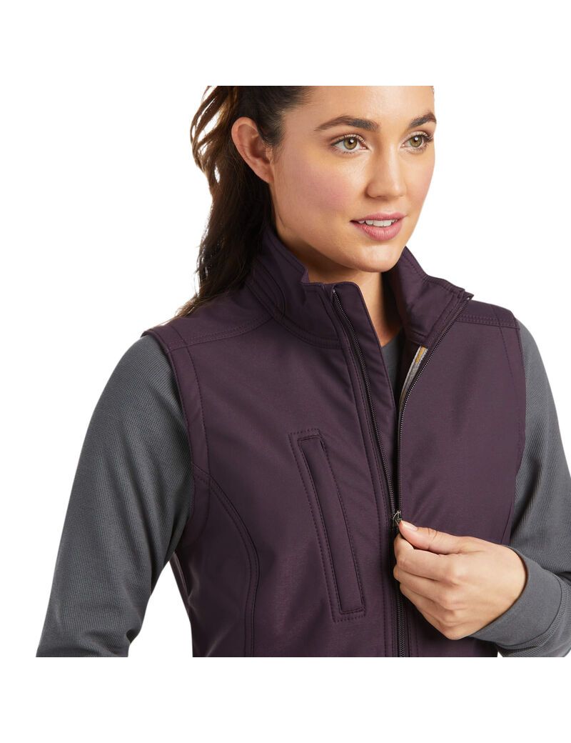 Vêtements De Travail Ariat Rebar Stretch Tela Softshell Vest Violette | MDB-1516543