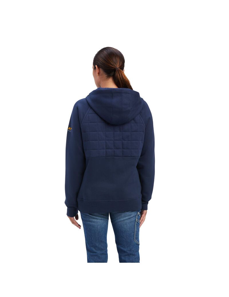 Vêtements De Travail Ariat Rebar Regulator Full Zip Hoodie Indigo | JWN-5417738