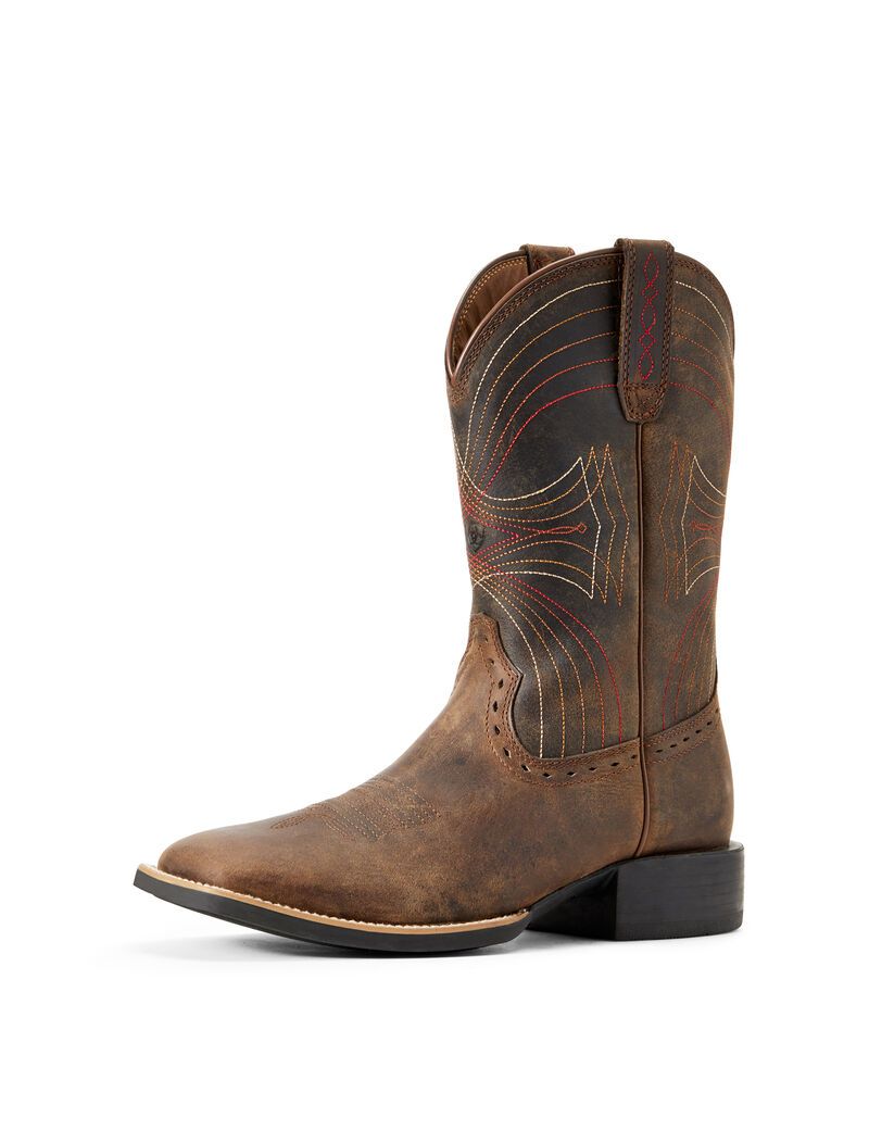 Bottes Western Ariat Sport Larges Square Embout Marron | ZUU-1453290