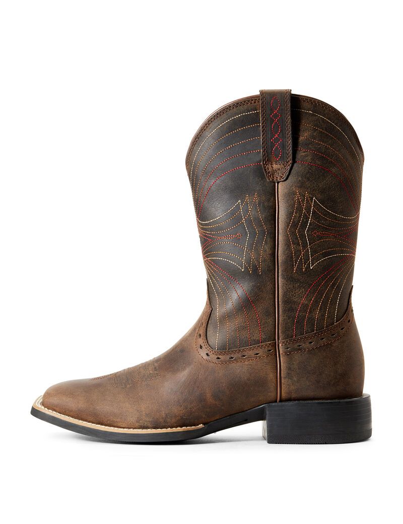 Bottes Western Ariat Sport Larges Square Embout Marron | ZUU-1453290