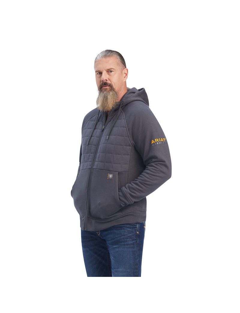 Vêtements De Travail Ariat Rebar Regulator Full Zip Hoodie Grise | VFJ-1323238