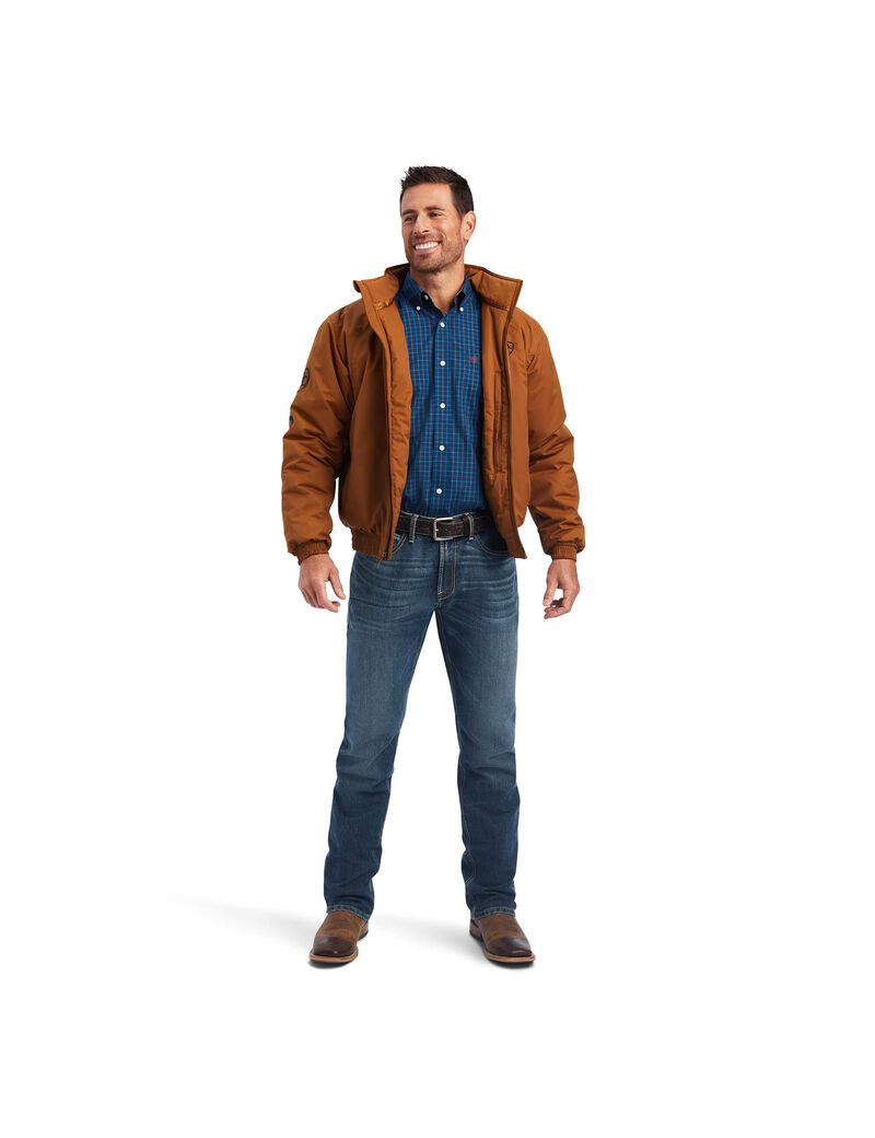 Vestes Ariat Team Logo Insulated Marron | SBZ-3951181